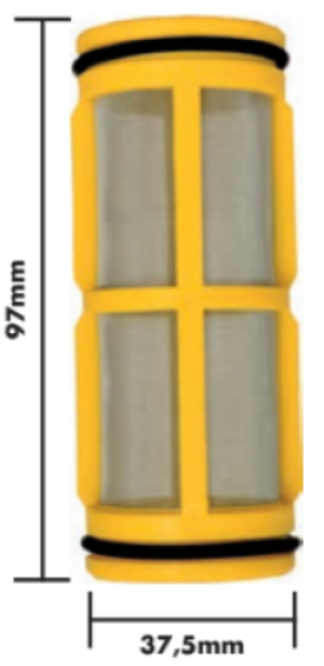 Elemento Filtrante Para Filtros de Linha Modelo Jacto com 2 Anéis de Vedação Magnojet Malha 80 - Canal Agrícola