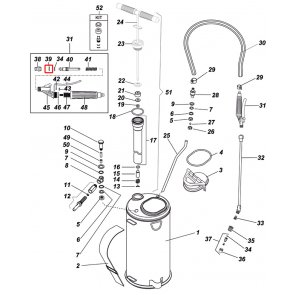 O-Ring Fluoro-Elastômero para Pulverizador Inox Guarany - Kit com 10 Peças