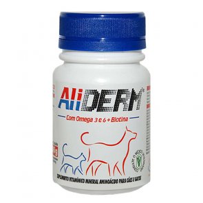 Vitamina para Cães e Gatos Aliderm Pet Alivet Frasco 60 comprimidos - Canal Agrícola