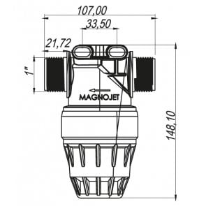 Filtro de Linha Copo Curto Modelo Magnojet (M500)