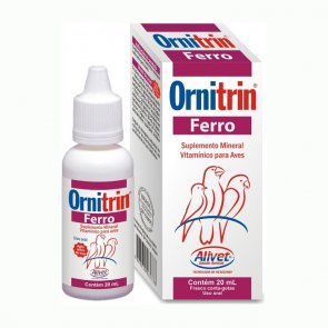 Vitamina para Pássaros Ornitrin Ferro Frasco 20ml - Canal Agrícola