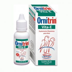Vitamina para Pássaros Ornitrin Vita-E Alivet Frasco 20ml - Canal Agrícola
