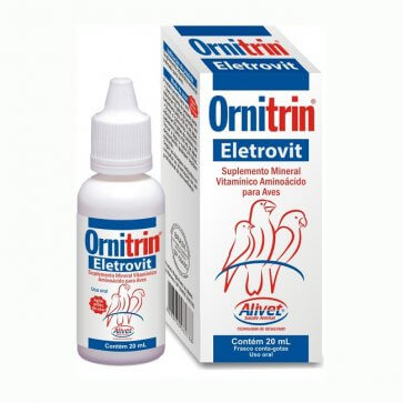 Vitamina para Pássaros Ornitrin Eletrovit Alivet Frasco 20ml - Canal Agrícola