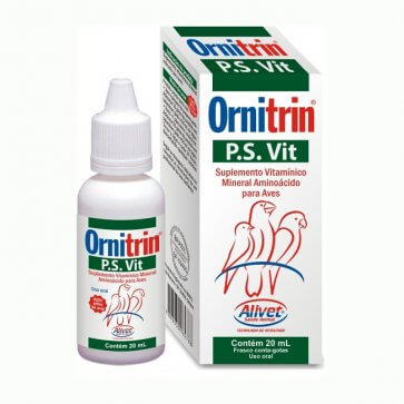Vitamina para Pássaros Ornitrin P.S Vit Alivet Frasco 20ml - Canal Agrícola